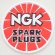 ロゴワッペン NGK Spark Plugs スパークプラグス(レッド/ラウンド)