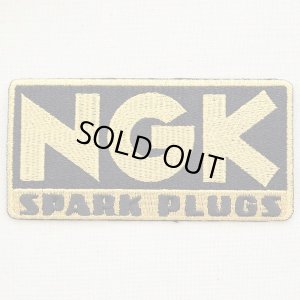ロゴワッペン NGK Spark Plugs スパークプラグス(ゴールド/レクタングル)