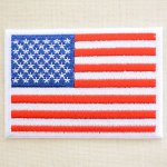 画像: ワッペン USA アメリカ国旗/星条旗(スタンダード/ホワイトフレーム)