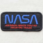 画像: ロゴワッペン NASA ナサ(ブラック&ブルー/レクタングル)