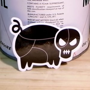 画像1: ステッカー　  PIG SKULL (1)