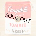 画像: アメリカンロゴ巾着袋(L) キャンベルトマトスープ Campbell's