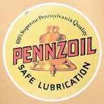 画像: ガレージステッカー/シール ペンズオイル Pennzoil(ラウンド)