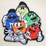 画像: ワッペン M&M's エムアンドエムズ チョコレート(キャラダイカット)