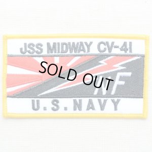 画像1: ミリタリーワッペン USS Midway CV-41 アメリカ海軍(レクタングル) (1)