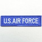 画像: ミリタリーワッペン U.S.Air Force エアフォース Tab アメリカ空軍(ブルー)