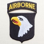 画像: ミリタリーワッペン Airborne エアボーン イーグル エンブレム(ブラック&ホワイト)