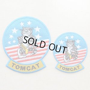 画像4: ミリタリーワッペン トムキャット Tomcat アメリカ海軍(ねこ/星条旗) Mサイズ (4)