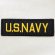 画像1: ミリタリーワッペン U.S.Navy アメリカ海軍 Tab(ブラック&ゴールド) (1)
