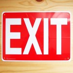 画像: 看板/プラサインボード 出口 Exit *メール便不可