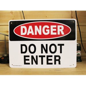 画像1: 看板/プラサインボード 危険立ち入り禁止 Danger Do Not Enter *メール便不可 (1)