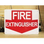画像: 看板/プラサインボード 消火栓はここです Fire Extinguisher *メール便不可