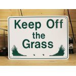 画像: 看板/プラサインボード 芝生に入るな Keep Off The Grass *メール便不可