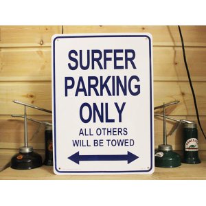 画像1: 看板/プラサインボード サーファー専用駐車場 Surfer Parking *メール便不可 (1)