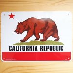 画像: 看板/プラサインボード カリフォルニア州旗 California Republic *メール便不可