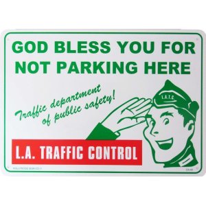 画像1: 看板/プラサインボード ロサンゼルス交通規制 L.A.Traffic Control *メール便不可 (1)