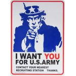 画像: 看板/プラサインボード アメリカ陸軍に君が必要だ(アンクルサム) I Want You For U.S.Army *メール便不可