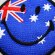 画像2: ワッペン スマイルマーク/スマイリーフェイス(オーストラリア国旗) (2)