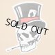 画像: ステッカー/シール スモーキングスカル Smoking Skull(左向き)