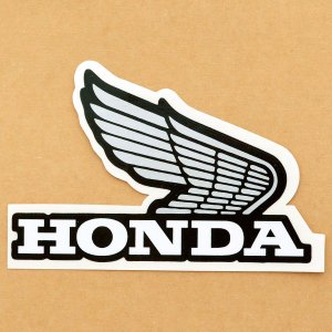 画像1: ロゴステッカー/シール Honda ホンダウィング(シルバー/右向き) (1)