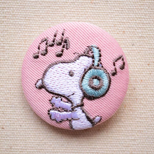 刺繍ブローチ スヌーピー パステル(ミュージック) PEANUTS/ピーナッツ